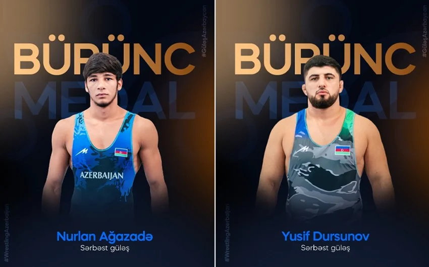 Bulgaristan’daki U-20 Dünya Şampiyonası’nda İki Azerbaycanlı Güreşçi Bronz Kazandı