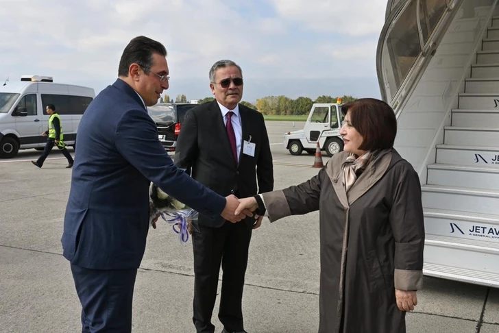 Sahiba Gafarova, resmi temaslar için Cenevre’ye geldi