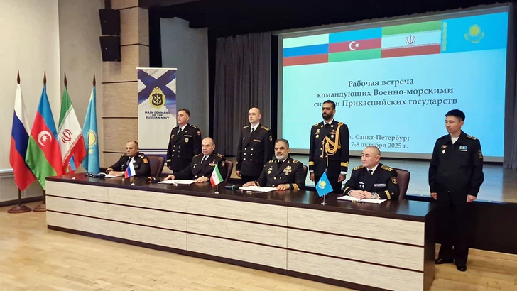 Hazar’a kıyısı olan ülkelerin deniz kuvvetleri komutanları arasında görüşmeler yapıldı