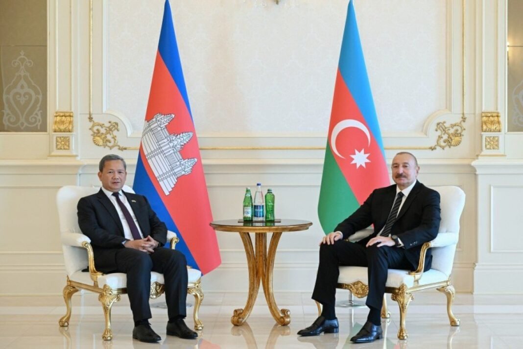 Azerbaycan Cumhurbaşkanı İlham Aliyev ile Kamboçya Başbakanı Hun Manet Bakü’de görüştü