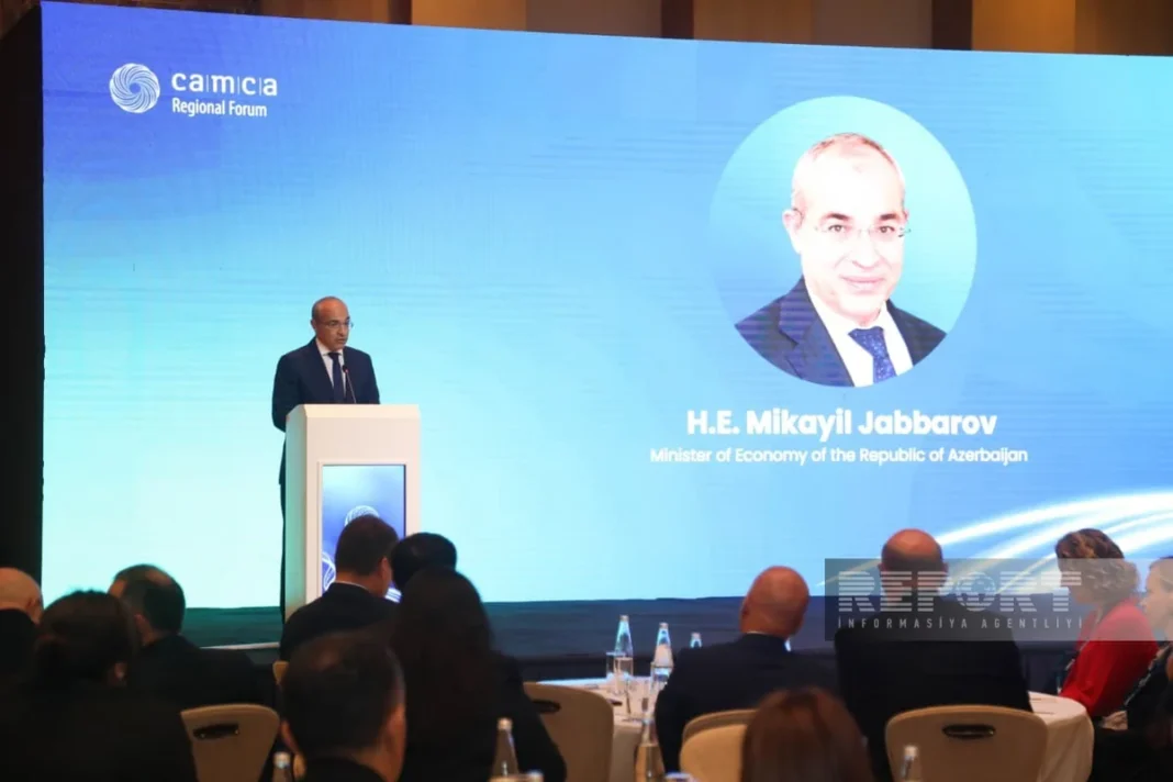 Azerbaycan ve Orta Asya ticarette 20 milyar doları hedefliyor Azerbaycan Ekonomi Bakanı Mikayıl Cabbarov CAMCA 2026 Bölgesel Forumu'nda