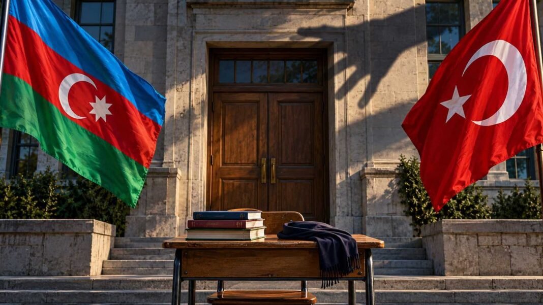 Ankara, Azerbaycan’da Türk bayrağını indirme girişimi iddiasını yalanladı Azerbaycan ve Türkiye bayrakları