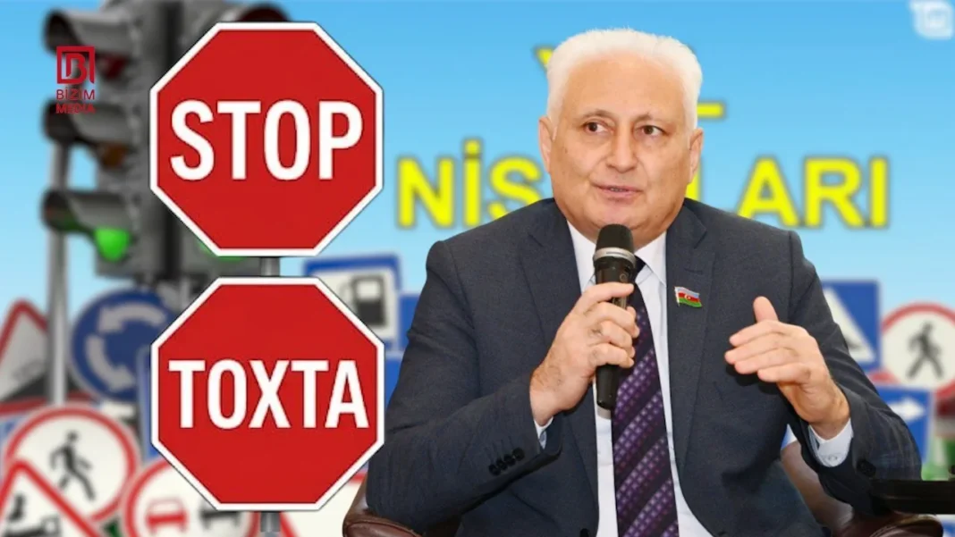 Milletvekili: Stop levhasında “dur” veya “toxta” yazılsın Milletvekili Hikmet Babaoğlu ile Stop ve Toxta trafik levhası görselleri